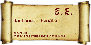 Bartánusz Renátó névjegykártya